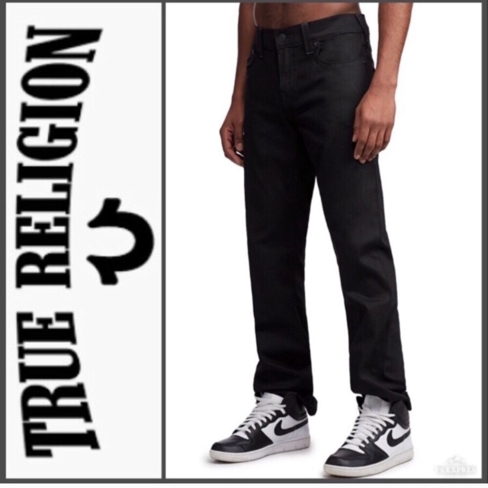 True Religion Relaxed Straight Black Jean 33 NWT
